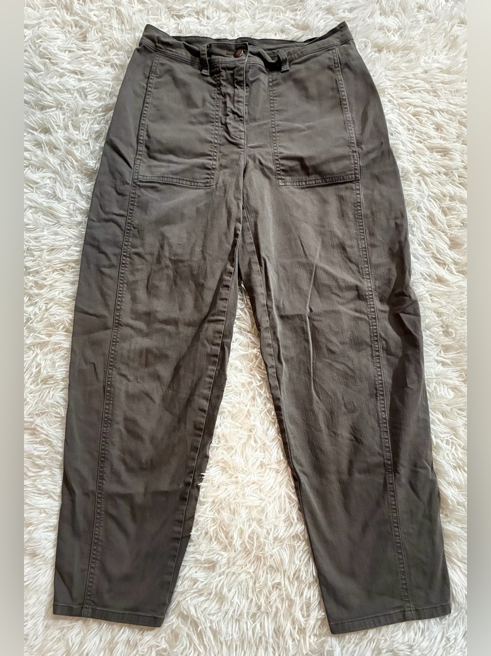 Eileen Fisher Lagenlook Gorpcore Utility Capsule 90s Outdoor Cargo Pants Gray XS